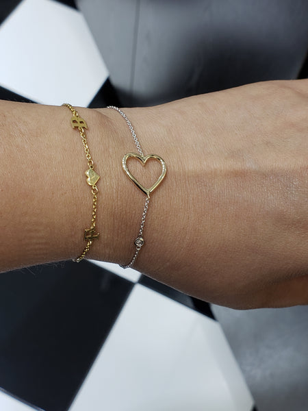 Heart Bracelet with Diamond