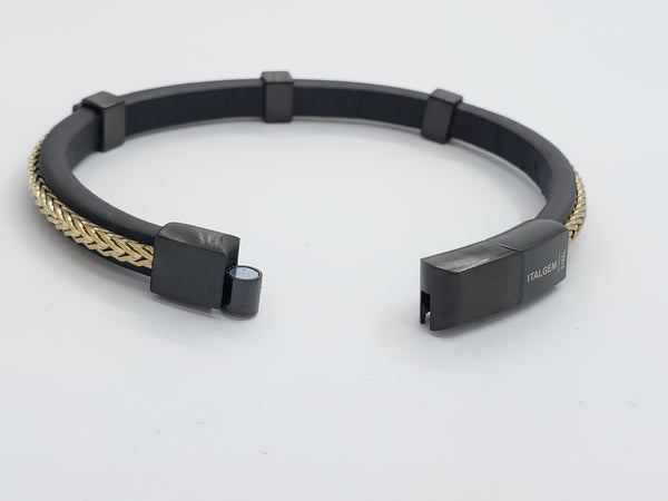 Black Leather Bracelet