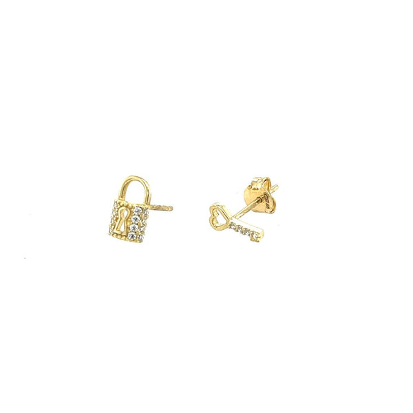 Lock and Key Earrings