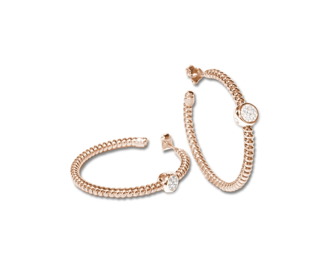 Hoops in Rose Gold-Plated Silver