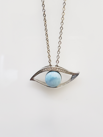 Larimar Eye Pendant